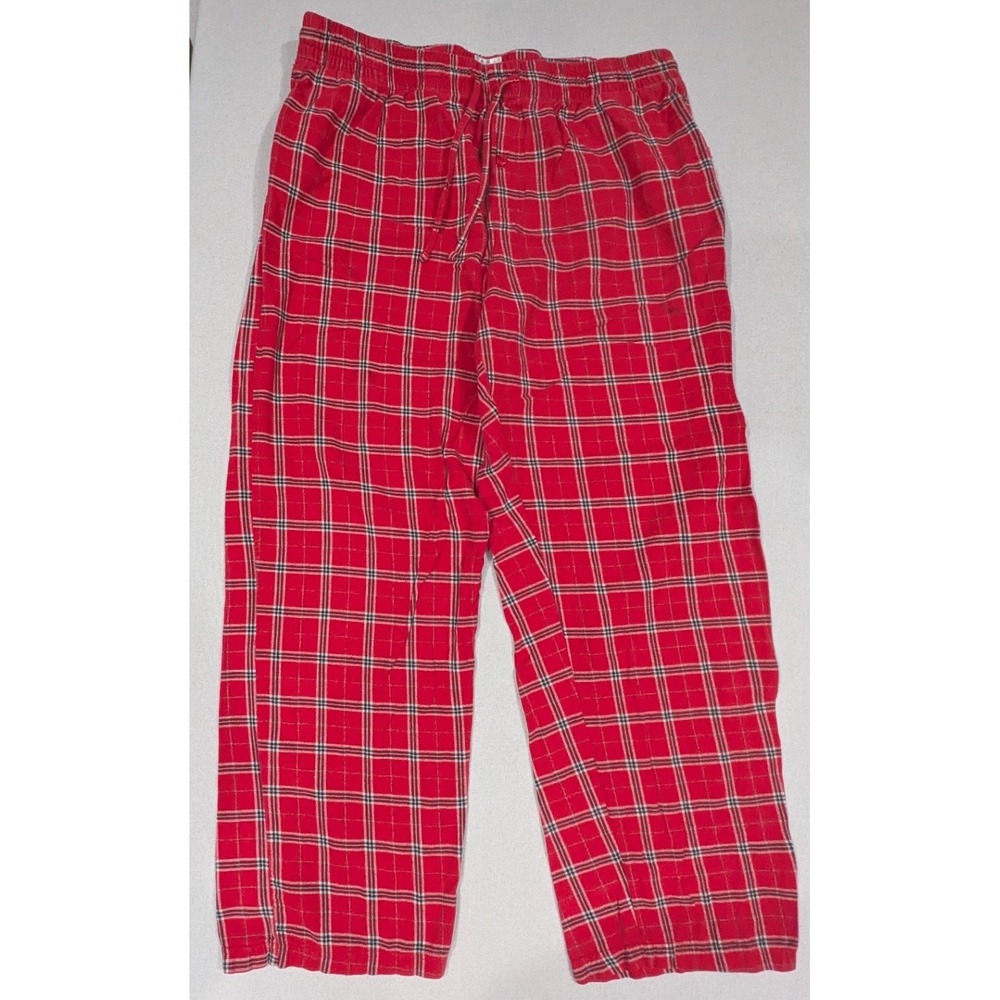 Royal Class Pajama Pants Mens Large Red Excellent Plaid Cotton Loungewear